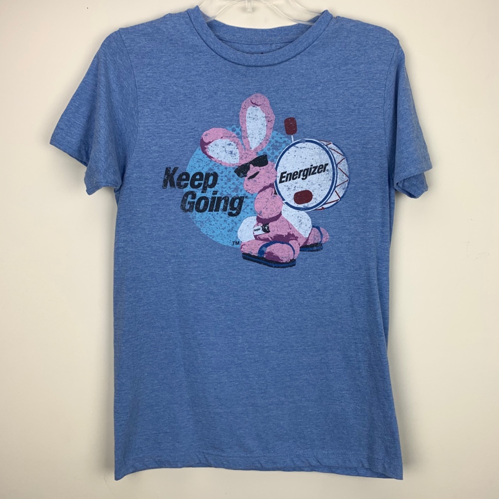 Energizer Bunny “Keep Going” Blue T-Shirt Sz S